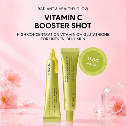 Arencia Vitamin C Booster Shot, Pure Vitamin C + Glutathione for Bright, Healthy Skin Glow