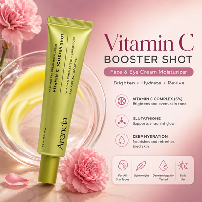 Arencia Vitamin C Booster Shot, Pure Vitamin C + Glutathione for Bright, Healthy Skin Glow